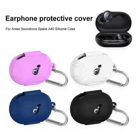 Silicone Earphone Cover Portable Earphone Protective Sleeve Shockproof Anti-scratch for Anker Soundc