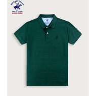 Beverly Hills Polo Club Men`s Cotton Spandex Jacquard Polo Shirt in BGreen 24PR1437JQ