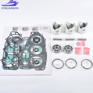 6H4-W0001-02 6H4-11631 Power Head Gasket Kit Piston Kit STD For Yamaha 2T 40HP 50HP 3 Cyl 40TRC 6H4/