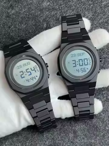 PractMen's Digital Sports Electronic Watch Men's Fashion Daylight Saving Time 3Bar Waterproof Watch 