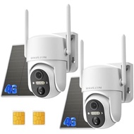 HOSAFE.COM 4G LTE Cellular Solar Security Camera Wireless Outdoor, Free Cloud Storage, No WiFi Secur