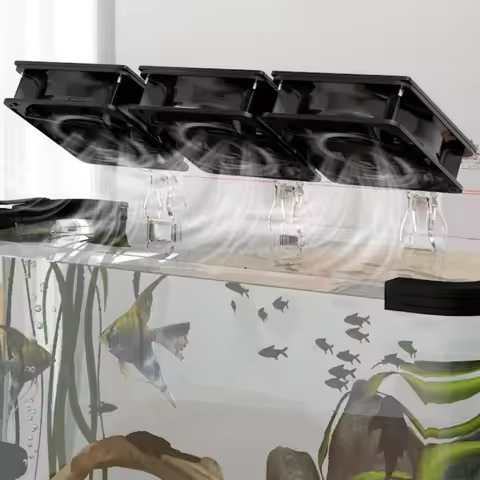 Silent Aquarium Fan Water Chiller Adjustable Angle Fish Tank Fan Mini Portable Cooling Fans Fishbowl