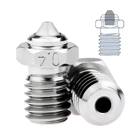 E3DV6 Bimetal MY Nozzle 550C Degree High Temperature Copper Plated Nozzles for E3DV6/PRUSAi3,MK3,MK3