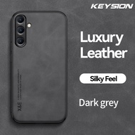 Phím retro sang trọng PU Ốp da cho Samsung M35 M15 5g silicon mềm + PC vỏ lưng điện thoại chống sốc 