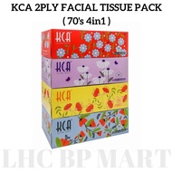 [LHC] KCA 2PLY SOFT FACIAL TISSUE PAPER PACK 70'S X 4PKT / TRAVEL TISSUE BOX / TISU BOX KCA 4IN1