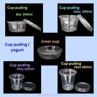 Inner pudding Cup + lid yogurt Cup (10pcs) Plastic Cup with Lid Disposable Cup