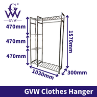 GVW【WARDRODE】Stainless Steel Cloth Hanger/ Cloth Rack/Clothes Drying Rack/Clothes Hanger/ Rak Penyid