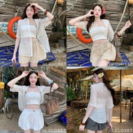 Shirt lll Freesize BA119 Coat Collar Short Sleeves Front Buttons Bag Good Quality Chiffon Fabric Lig