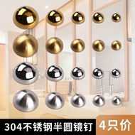 304 Stainless Steel Semicircle Mirror Nail Glass Mirror Nail Glass Nail Advertising Nail Hemisphere 