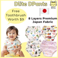 ✅ Dlite DPants 100% Cotton 8 Layers Japan Premium Fabric Baby Toilet Training Pants Potty Training O