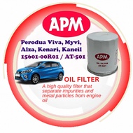 Perodua Kancil, Myvi, Kenari. Viva, Alza APM Oil Filter AT-501 / 15601-00R01