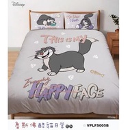 ＜台灣製＞ 正版 魯斯佛 Lucifer 床單 床笠 枕頭套 被套 枕頭袋 被袋 路西法 仙履奇緣 Cinderella 灰姑娘 貓 迪士尼 Disney 灰色 酷貓日常系列 三件套 四件套 單人床 