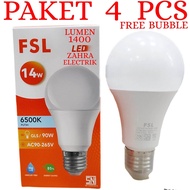BOHLAM LED GARANSI 2 TAHUN / LAMPU LED CAHAYA PUTIH FSL PAKET 4 PCS
