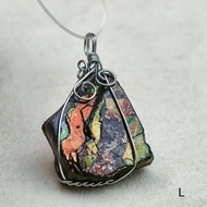 [ C00749 ] Natural Ammolite Pendant ️Loket Ammolite ️天然 斑彩 吊坠