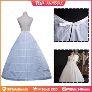6 Hoops Bridal Crinolines Petticoat Bustle Ball Gown Wedding Dress Underskirt
