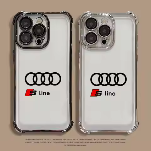 Case for Apple iPhone 12 11 16Plus XS MAX XR 14 Pro 15Pro Max 15 13 16 Clear Cover A-AudiS-S Line