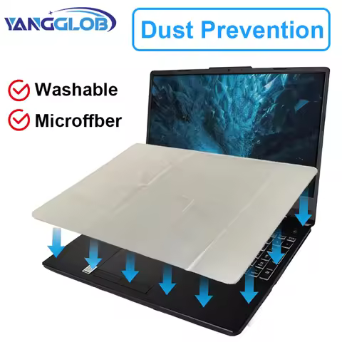 Lint-Free Microfiber Laptop Dust Cloth, 35x23.5cm Breathable Anti-Dust Cover for 15/17 Inch Gaming L