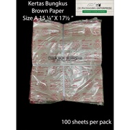 Wrapping Paper, Brown Paper Size,100sheets, Food Wrapping Paper, Rice Wrapping Paper, burger Wrappin
