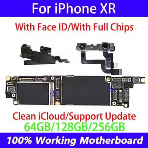 Free shipping For iPhone xr Unlocked Mainboard For iPhone XR Motherboard Main Board With/NO Face ID 