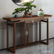 【TikTok】#New Chinese Style Solid Wood Console Tables Zen Shelf Decoration Home Doorway Entrance Altar Side View Table We