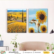 Madoca digital coloring picture with frame 40x50cm Sunflowers (with frame 40x50cm)