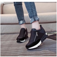 SA3 Women's fashion Sneakers Zip Wedge Hidden Heel Sport outdoor Shoes