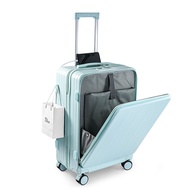 กระเป๋าเดินทาง 20/24นิ้ว ด้วยอินเทอร์เฟซชาร์จ USB และฟังก์ชั่นที่วางแก้ว กระเป๋าเดินทาง การเดินทางไปต่างประเทศ luggage