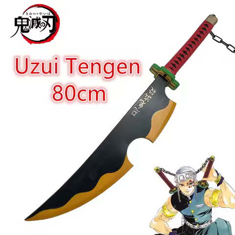 Anime Original Katana Cosplay Weapon Sword Orange Uzui Tengen Kyoujurou Tanjirou Swords 80cm