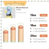 MODOFO 18oz Tumbler Kids With Straw Botol Air Tahan Sejuk Aquaflask Portable Thermos Free Bpa Water 