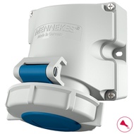 MENNEKES 9105 (รหัสเดิม 1192 9301) ปลั๊กตัวเมียติดผนัง เข้าสายด้าน บน-ล่าง (2P+E) 16A 230V IP67