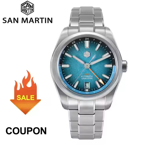 New San Martin 39mm Watch Enamel JianZhan GMT Miyota 9075 Automatic Mechanical Luxury Gada Men Dive 