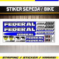 Stickers Federal bicycle strip variations, simple motif, federal stickers