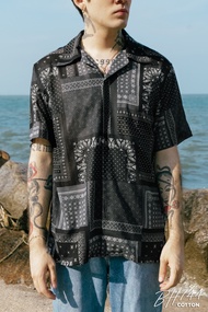 Simple&Raw - เสื้อเชิ้ต BH744 BlueHawaii Shirts (ฺBlack)