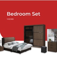 Bedroom Set YXE388 Queen/King Size Bedroom Set + Wardrobe (8ft x 8ft ) + Dresser x1 + Side Table x1