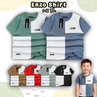 KATUN Distro Boys' T-Shirt Material 100% Cotton 30S - Enzo Shirt Age 1 2 3 4 5 6 7 8 9 10 11 12 Year