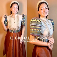 Ethnic Filipiniana blouse & Skirt - Modern traditional wear