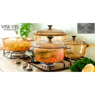 (LOOSE)!!JUAL BIJI!! BIJI VISIONS COOKWARE / PERIUK KACA VISIONS / COOKWARE POT/OPEN STOK