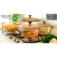 (LOOSE)JUAL BIJI BIJI VISIONS COOKWARE / PERIUK KACA VISIONS / COOKWARE POT/OPEN STOK