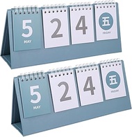 LIFKOME 2pcs Countdown Desk Calendar Perpetual Calendars Decorative Calendar Wedding Decor Desk Calandar Decor for Home Standing Countdown Calendar Office Paper Student Calendar