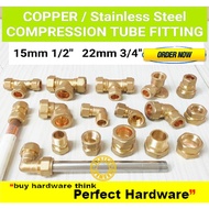 Copper Pipe Fitting Socket CxC / Water Pipe Fitting (15mm / 22mm