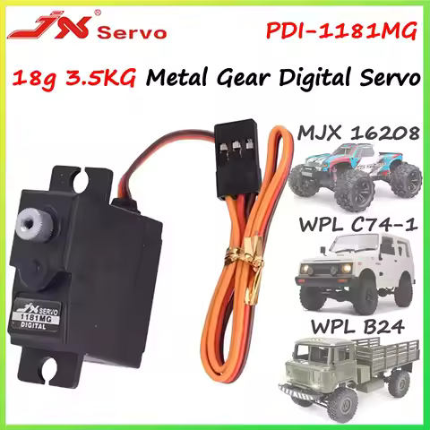 JX Servo PDI-1181MG 18g 3.5KG Metal Gear Digital Servo for RC Car Plane WLtoys 144001 WPL B24 C14 C2