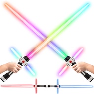 USA Toyz Crossbeam Galaxy Light Up Sword for Kids or Adults - 2-in-1 Dual Light Swords Set with FX S