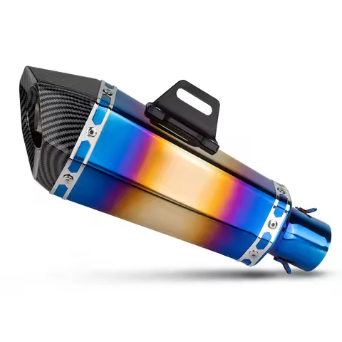 Universal Motorcycle Exhaust Tail Pipe 51MM Muffler For 450SR ZX6R Ninja400 Ninja500 Z900 Z1000 Trac