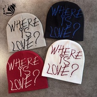 [Mini Spend ₫0-₫1.5k] New Street Letter Contrast Color Wool Knitted Hats Autumn Winter Warm Y2K Hip 