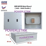 🔥READY STOCK🔥 GEB / LSE DOUBLE 60A TO 100A MCCB BOX - METAL / 60A-100A 2 UNIT METAL MCCB BOX