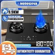 ❗5 Years Warranty❗9.9KW dapur gas kaca/Smart Touch Control Timer Gas/Gas Stove heavy duty/Desktop+ta