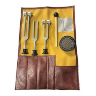 3pcs Set Tuning Fork Therapy Training Kit - 128Hz, 528Hz, 512Hz, 256Hz With Wooden Mallet & Activato