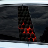 3D Honeycomb Car Decal Car B-Pillar Waterproof Decal Car DIY Car Door Post Decal Covered With Scratc