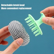 Detachable Washable Non Stick Pot Steel Wire Balls Dishes Cleaner Household Pot Kitchen Tool F6q7