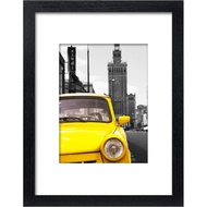 9x12 Picture Frame Pictures Display 6x8 with Mat or 9 x 12 Photos without Mat Black Wooden Photo Fra